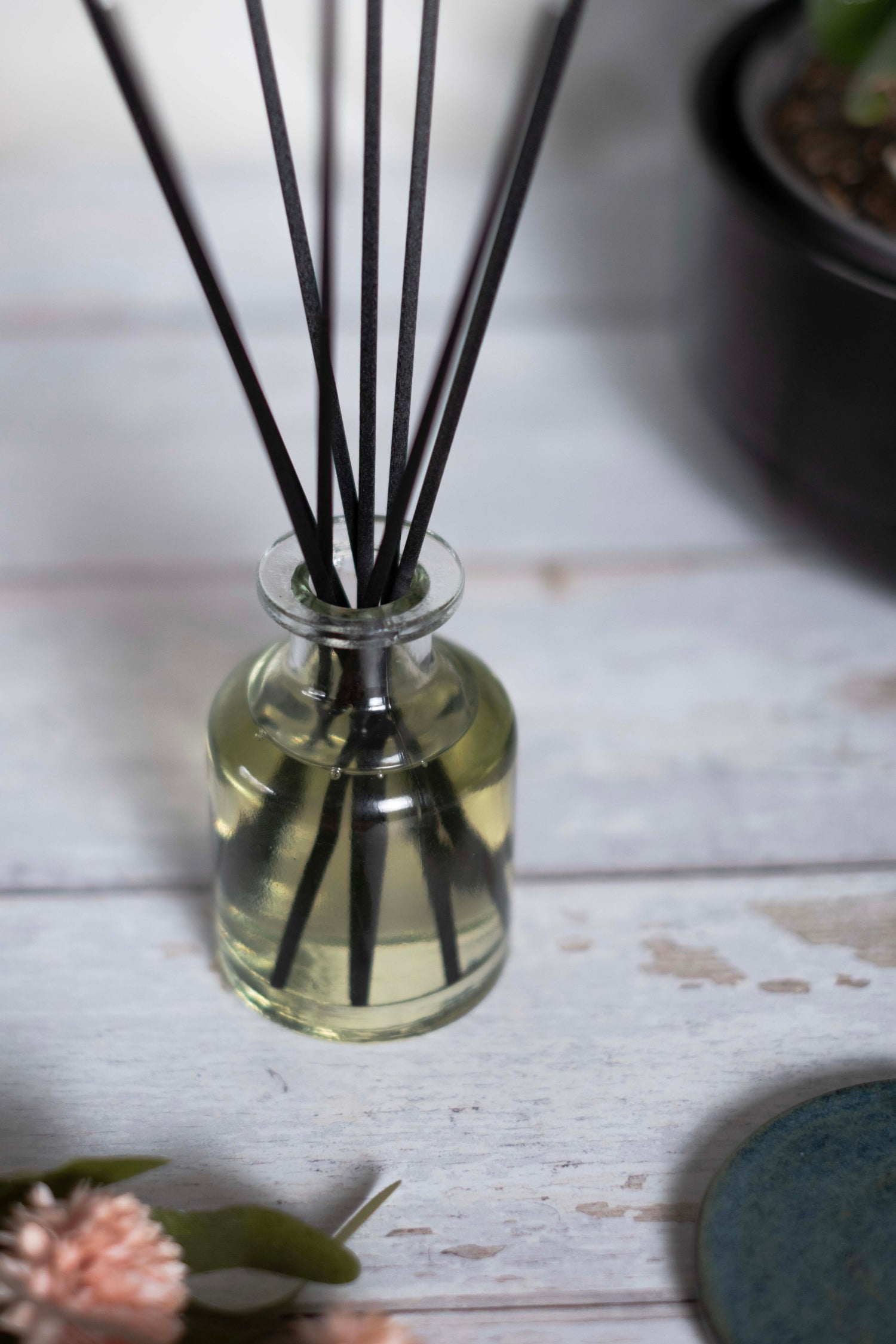 100ml Flat Top White Label Reed Diffuser Clear Glass - Pack of 6