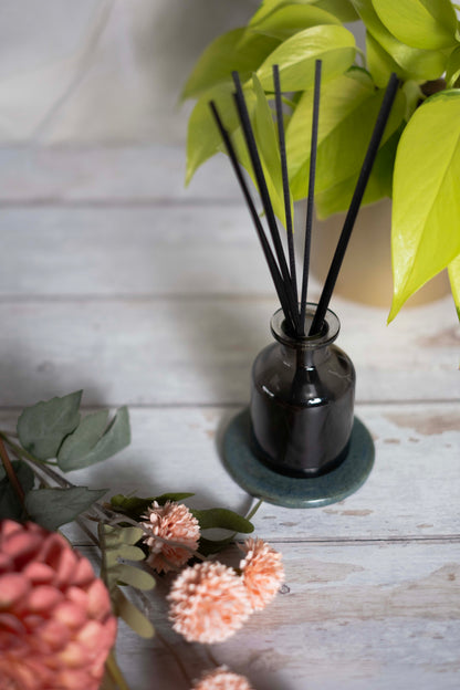 100ml Flat Top White Label Reed Diffuser Smoked Glass - Pack of 6
