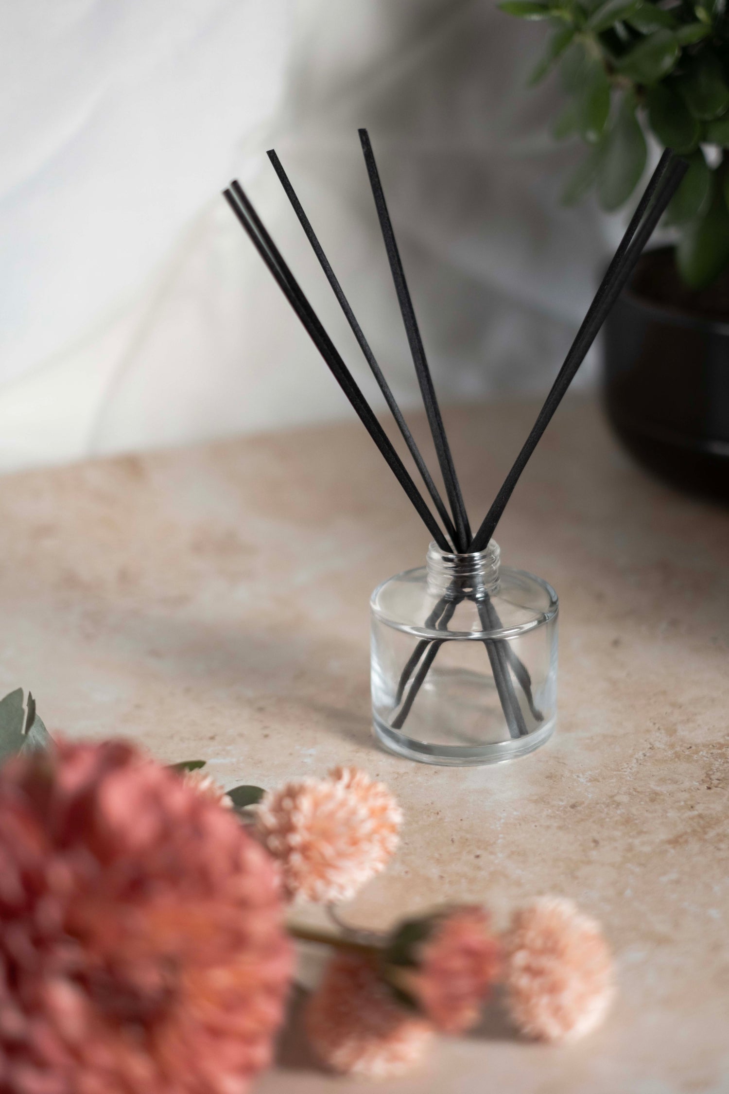 100ml Squat White Label Reed Diffuser Clear Glass Pack of 6